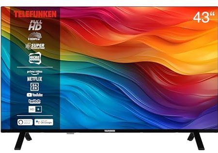 Telefunken XF43SN750S 43 Zoll Fernseher/Smart TV (Full HD, HDR, Triple-Tuner) - 6 Monate HD+ inkl.