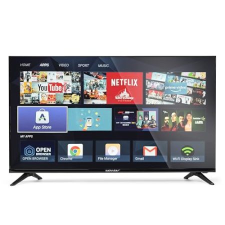 ZEHNDER TV-401 FHD SMART TV 40 Zoll 101cm LED Fernseher Schmaler Rahmen LAN/WLAN Triple Tuner DVB-S2/T2/C USB Android 11 kompatibel mit Google Play Netflix Prime Video YouTube Disney+