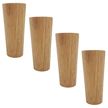 Wyxy Holzmöbel Beine, 4 Stück Eiche Sofa Beine Ersatz Schrank Füße Holz Schränke Beine TV Schrank Füße Couchtisch Beine Erhöht die Höhe der Betten Sofas, mit Zubehör (70 cm)