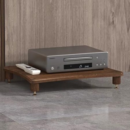 Audio-Regal, Medienständer aus Holz, bodenstehend, Projektor-AV-Medien-Aufbewahrungsschrank, Entertainment-Center-TV-Ständer, unterstützt Spielkonsole/Kabel-TV-Box/TV-Zubehör (Braun, 23,6 x 3,9/60 x