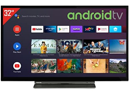Toshiba 32WA3B63DA 32 Zoll Fernseher / Android TV (HD-Ready, HDR, Smart TV, Play Store & Google Assistant, Triple-Tuner, Bluetooth)
