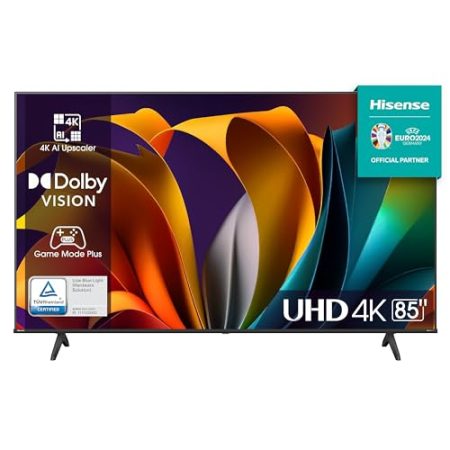 Hisense 85A6N - UHD 4K, VIDAA Smart TV, 85 Zoll, Dolby Vision, Spielmodus Plus, DTS Virtual X, TV-Sprachsteuerung, doppelte Lautstärkeregelung, automatische Verwaltung von TNT-Kanälen (neu 2024)