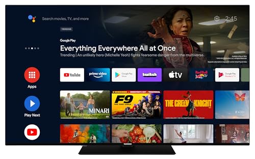 TELEFUNKEN Android TV 65 Zoll Fernseher (4K UHD Smart TV, HDR Dolby Vision, Triple-Tuner, Dolby Atmos) D65U750X2CW
