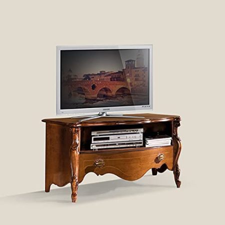 TV-Schrank 1 Schublade und Fach aus Massivholz im klassischen Stil