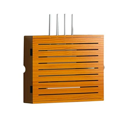 Holz Wireless Router Aufbewahrungsbox Wandregal Groß Wandbehang Multimedia Dekorative Abdeckung für Set-Top-Box Kabelbuchse Optisches Modem Schwebender Ständer zum Verstecken von Kabeln und Zubehör