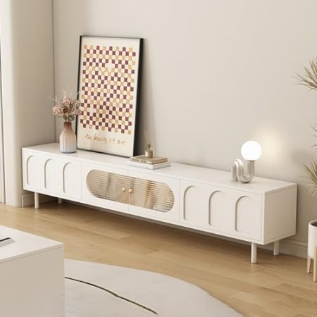 HOLGVE TV Schrank, Fernsehtisch Holz, Fernsehschrank mit Türen Und Schubladen, Tv Board Sideboard, für Wohnzimmer, Schlafzimmer(180cm/70.8in)