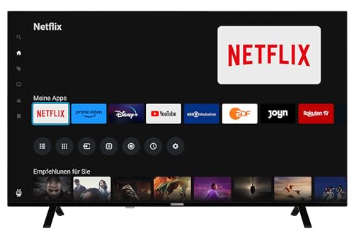 Telefunken Fernseher 55 Zoll Smart TV powered by TiVo (4K UHD, HDR Dolby Vision, Dolby Atmos, Triple-Tuner, 6 Monate HD+ inkl.) XU55TO750S