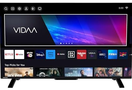 Toshiba 43QV2363DAW 43 Zoll QLED Fernseher/VIDAA Smart TV (4K UHD, HDR Dolby Vision, Triple-Tuner, Bluetooth, Dolby Audio)