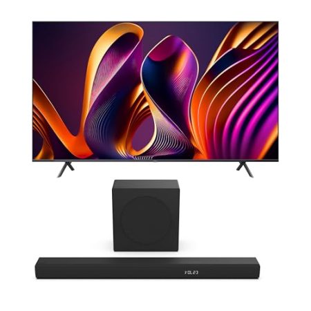 Hisense Bundle of 85E7NQ Pro 215 cm (85 Zoll) Fernseher, 4K UHD, QLED, Smart TV, Total HDR, Dolby Vision IQ Atmos, 144Hz (VRR), HDMI 2.1, Game Mode PRO, Triple Tuner HS3100 3.1