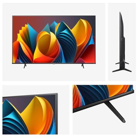 Hisense 58E7NQ 146 cm (58 Zoll) Fernseher, 4K UHD, QLED, HDR10, HDR10+ decoding, HLG, Dolby Vision Atmos, 60Hz Panel, Smooth Motion, Bluetooth, Alexa Built-in, VIDAA Voice, Schwarz [2024]