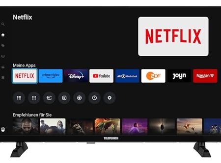 Telefunken Fernseher 32 Zoll Smart TV powered by TiVo (Full HD, HDR, Triple-Tuner, 6 Monate HD+ inkl.) XF32TO750S