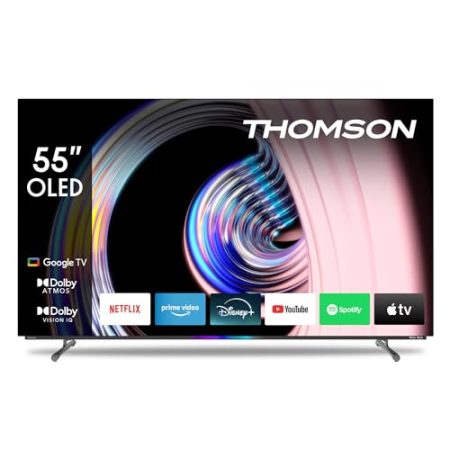 Thomson 55 Zoll (139 cm) OLED 4K UHD Google TV Sprachsteuerung Triple Tuner Smart TV - 55OG8S24-2024