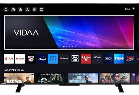 Toshiba 50QV2363DAW 50 Zoll QLED Fernseher/VIDAA Smart TV (4K UHD, HDR Dolby Vision, Triple-Tuner, Bluetooth, Dolby Audio)