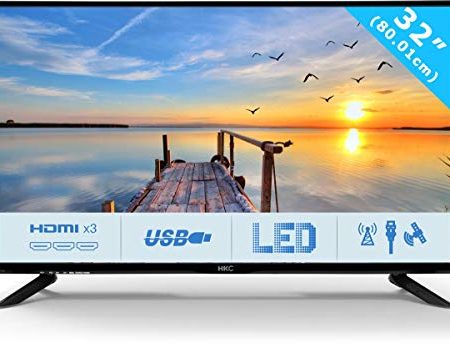 HKC 32C9A 32 Zoll TV (HD Ready, Triple Tuner, 3x HDMI, Media Player via USB) [Energieklasse A]