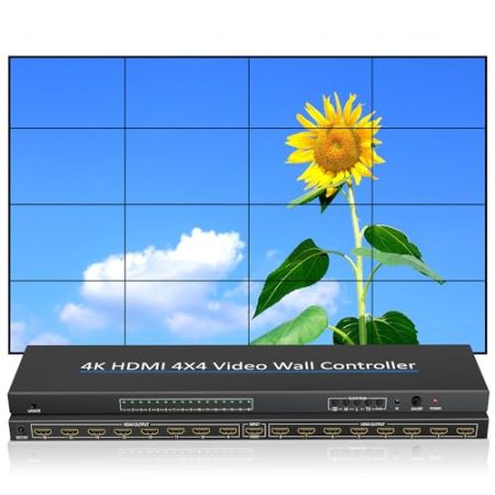 4K HDMI Video Wall Controller 4x4 16 Ways TV Processor Large Screen Video Splicer Box 2x2 2x3 3x3 5X2 6X2 5X3 2X7 2x6 3x4 4X3 Multi Video Screen Processor Splicer