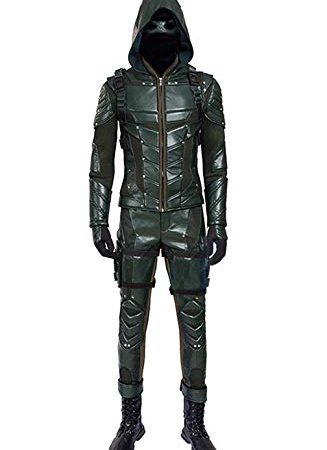 Very Last Shop Hot TV-Serie Herren Bogenschützen-Kostüm Grün mit Zubehör Halloween Kostüm - Grün - US Männer-XX-Large