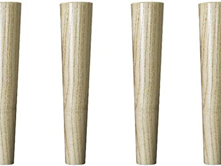 Zuverlässige Möbelbeine, Massivholz-Möbelbeine, konische Tischbeine, Ersatz-TV-Schrankbeine, Standfüße, Holz-Betterhöhungen, für Sofa, Couch, Ottomane, Kommode, mit Zubehör (Eschenholz) 18 cm