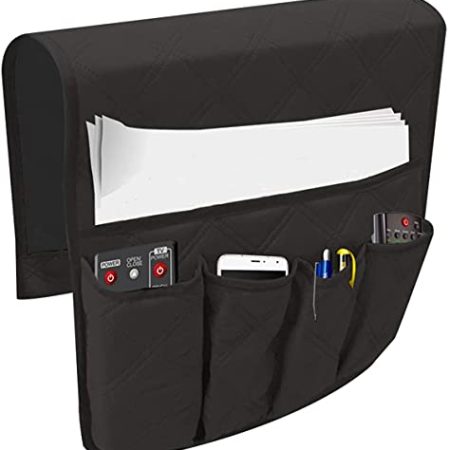 Armlehnen Organizer Platzsparenderv 5 Taschen 90 * 33cm Sofa Armlehne Organizer Couch Sessel hängen Aufbewahrungstasche für Handy Bücher Zeitschriften TV-Fernbedienung-Platzsparender