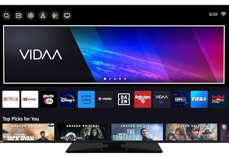 Toshiba 65 Zoll VIDAA TV Fernseher (4K UHD Smart TV, HDR Dolby Vision, Triple-Tuner, Bluetooth, Dolby Audio) 65UV3463DAW