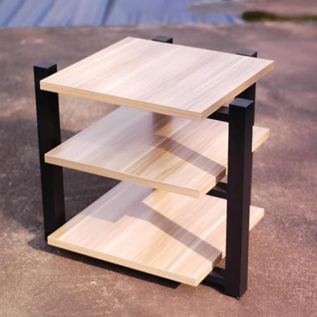 Audio-Displayständer Multifunktionales Ablageregal TV Rack HiFi Regal Audio Schrank Bodenstehender Audioständer Beweglicher Eck-TV-Ständer für Wohnzimmer Schlafzimmer Aufnahmestudio.(Original wood,70x