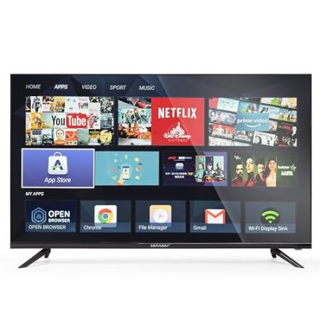 ZEHNDER TV-431 FHD SMART TV 43 Zoll 109cm LED Fernseher Schmaler Rahmen LAN/WLAN Full HD Triple Tuner USB DVB-S2/T2/C Android 11 kompatibel mit Google Play Netflix Prime Video YouTube Disney+