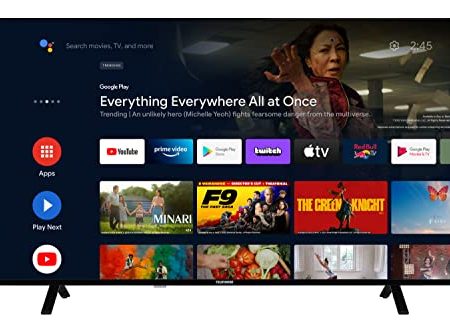 Telefunken Android TV 55 Zoll Fernseher (4K UHD Smart TV, HDR Dolby Vision, Triple-Tuner, Dolby Atmos) XU55AN751S
