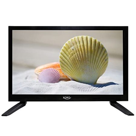 XORO HTC 1949 V2-18.5" Zoll (47cm) LCD HD Fernseher mit HDTV Triple Tuner, Slot-In DVD Player, USB 2.0 Mediaplayer, CI+ Schacht, 12V Anschluss, Schwarz