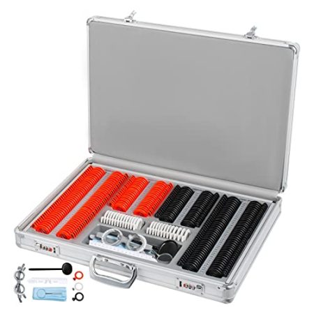 266-teiliges Kunststoff-Versuchslinsen-Kit Optische Kunststofflinsen-Optometrie-Ausrüstung Augenschutz-Zubehör Aluminium mit Aufbewahrungskoffer mit hoher Effizienz