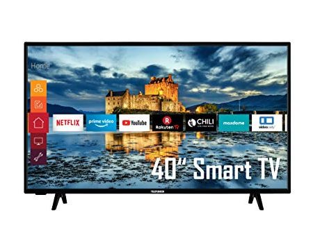 Telefunken XF40K511 40 Zoll Fernseher (Smart TV, Prime Video / Netflix / YouTube, Full HD, Works with Alexa, Triple-Tuner) [Modelljahr 2021]