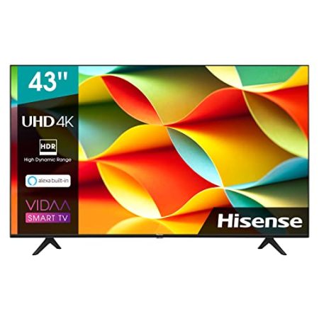 Hisense 43AE7000F 108cm (43 Zoll) Fernseher (4K Ultra HD, HDR, Triple Tuner DVB-C/ S/ S2/ T/ T2, Smart-TV, Frameless, Bluetooth, Alexa), Betriebsystem VIDAA U