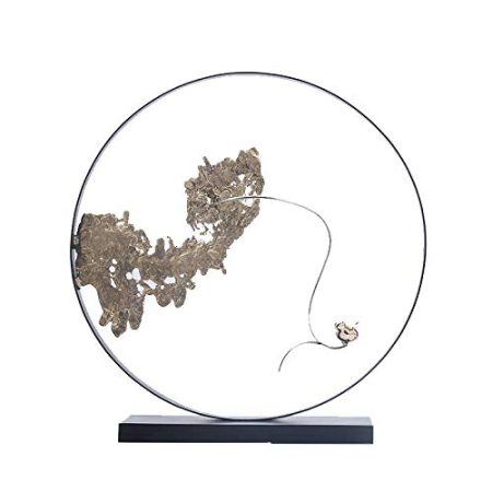 FENGWXINW Dekoartikel Tierstatuen Gartenfiguren Metallkreis Vogel Handwerk Dekoration Veranda Wohnzimmer Tv-Schrank Modell Zimmer Zubehör