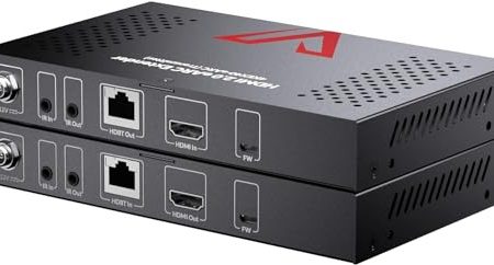 AV Access eARC HDMI Extender, 4K@60Hz Over CAT6a/7 Ethernet Cable up to 130ft/40m, Enhanced ARC, PCM 7.1 & HBR Audio, HDCP2.3, HDMI2.0, CEC, PoC & IR, Atmos & DTS-X, HDR Dolby Vision