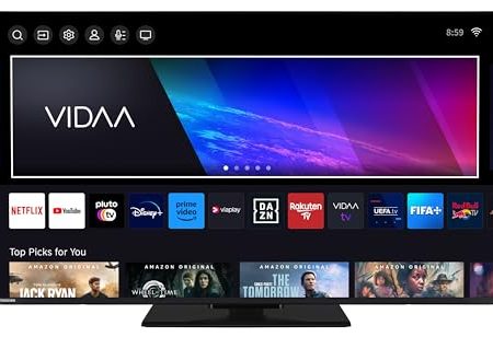 Toshiba 55 Zoll VIDAA TV Fernseher (4K UHD Smart TV, HDR Dolby Vision, Triple-Tuner, Bluetooth, Dolby Audio) 55UV3463DAW