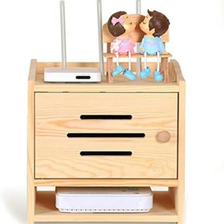 Aufbewahrungsbox Router,Box Wall Mount Wifi Router Stand Router Floating Wall Mounted Regal Halterung Für Tv Zubehör Wifi Router Tv Box Set Top Box/Natürliche/30 * 23 * 30,5Cm
