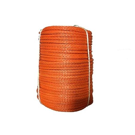 Windenseil, 20 mm x 10 m, orangefarbenes synthetisches Uhmwpe-Windenseil, Abschleppseil for ATV/UTV/4x4/Offroad-Zubehör Webfaser-Windenschleppkabel für TV UTV(Orange)