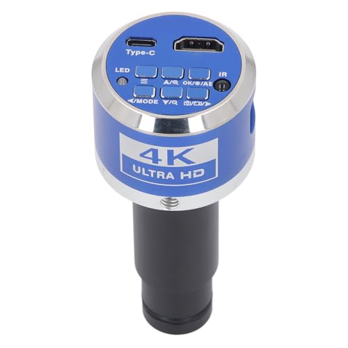 4K HD-Mikroskopkamera, Elektronische Industrie-Mikroskopkamera, 8,3 MP 4K 30 Fps Typ C, 3,9-facher Digitalzoom, Fernbedienung für Biologische Mikroskope, 23,2 Mm Bis 30 Mm, 30,5