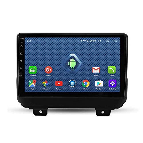 Gndy Android 8.1 Autoradio Für Jeep Wrangler 2018 Auto Stereo GPS Navigation Touch Display Auto Media Player Doppelt Din Kopfeinheit Unterstützung WiFi Lenkrad Steuern(Color:4G+WiFi:1+16G)