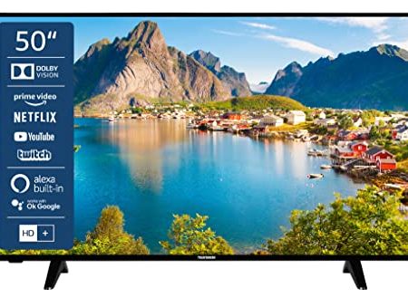 Telefunken D50U550X1CW 50 Zoll Fernseher/Smart TV (4K UHD, HDR Dolby Vision, LED, Triple-Tuner, WLAN, Alexa Built-in) - inkl. 6 Monate HD+ [2022], schwarz