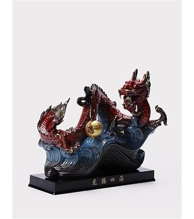 ZXXDSMYF Schreibtisch-Dekoration, Heimdekoration, Keramik-Drachen-Ornamente, Drache, TV-Schrank, Weinschrank-Ornamente, Zen-Couchtisch-Dekor, Schreibtisch-Zubehör
