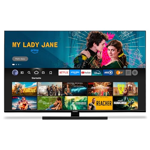MEDION X14332 (MD 31410) 108 cm (43 Zoll) QLED Fernseher (Fire TV, 4K Smart TV, Dolby Vision HDR, Dolby Atmos, Netflix, Prime Video)