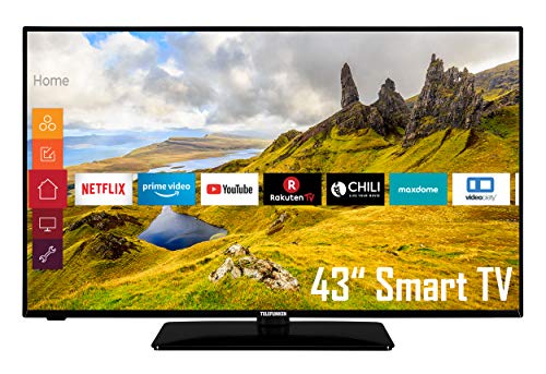 Telefunken D43F551N1CW 43 Zoll Fernseher (Full HD, Triple Tuner, Smart TV, Works with Alexa)