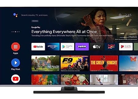 Telefunken Android TV 55 Zoll QLED Fernseher (4K UHD Smart TV, HDR Dolby Vision, Triple-Tuner, Dolby Atmos) QU55AN900M