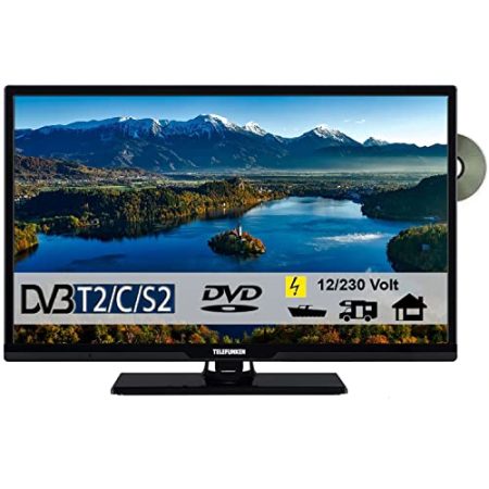 Telefunken T24X840 Mobile Smart TV mit DVD-Laufwerk 24 Zoll DVB/S/S2/T2/C 12/230 Volt