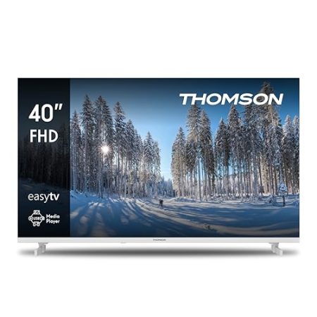 Thomson 40 Zoll (101 cm) Easy TV FHD LED Weiß Fernseher – 40FD2S13W – 2023