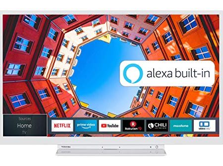 Toshiba 24WK3C64DA 24 Zoll Fernseher (HD ready, Smart TV, Prime Video / Netflix, Alexa Built-In, Bluetooth, WLAN, Triple Tuner), weiß