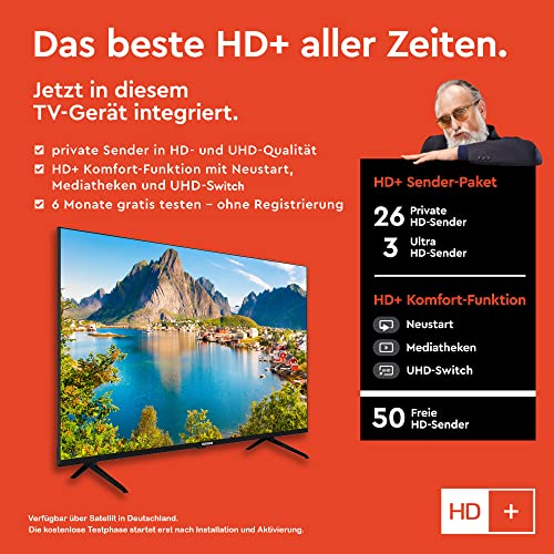 TELEFUNKEN XU43L800 43 Zoll Fernseher/Smart TV (4K UHD, Alexa Built-In, Triple-Tuner) - Inkl. 6 Monate HD+
