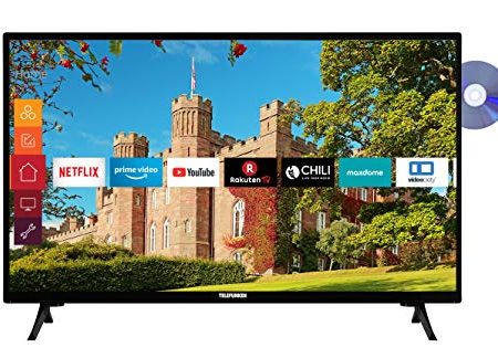 Telefunken XF32J519D 32 Zoll Fernseher (Smart TV inkl. Prime Video / Netflix / YouTube, Full HD, DVD-Player, Bluetooth, Works with Alexa, Triple-Tuner) [Modelljahr 2021]