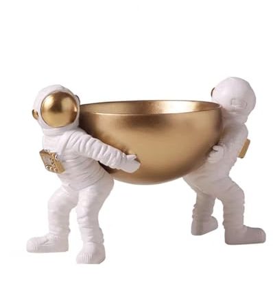 xuejuanshop Dekoration Zubehör Schreibtisch Dekoration Wohnzimmer Miniaturfiguren Obstteller Key Storage Tray Porch (Color : Golden)