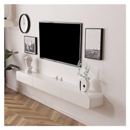 TV Lowboard Hängend 47''/63'' Schwimmender TV-Ständer, Wandmontage, Medienkonsole, TV-Schrank, Regal unter dem Fernseher for Verstecken der Audio-Video-Kabelbox, for Schlafzimmer, Wohnzimmer TV Schran