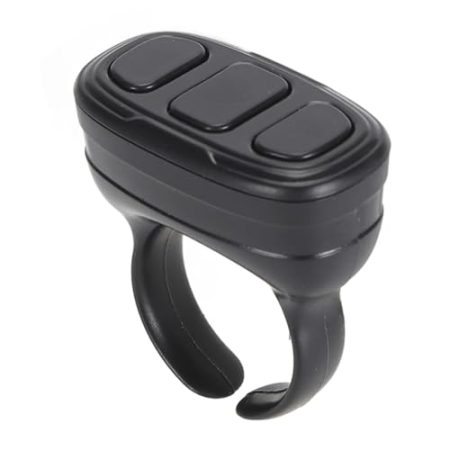 Fernbedienungs Pager mit 10 Metern Entfernung, Finger Video Fernbedienung Zum Lesen von Romanen, Comics und Fotografieren (Black)